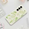 For Samsung Galaxy A17 5G Case Leaves Pattern Printing Straight Edge TPU Phone Back Cover