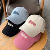 American Embroidered Baseball Cap Men's Spring and Autumn Sun Protection and Deepening Baseball Cap for Women with Big Round Face