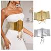 Retro Waist Belt Gold Silver Corset Belt Versatile Wide Belt  for Women