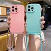 Модные чехлы для телефона с ремешком и волнистым краем для iPhone 16 15 14 Pro Max 13 12 11, мягкая задняя крышка