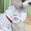 Платье для домашних животных, супертонкий дышащий пуловер, свадебное кружевное платье для собаки, костюм для щенка