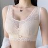 Sexy Push Up Bra Woman See Through Backless Bra Bralette Top Floral Bralette Lace Thin Large Size No Steel Ring Underwear