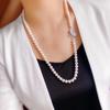 Pure Natural Freshwater Pearl Necklace 8-9mm Versatile and Popular Design Gift for Friends and Best Friends During Festivals 044