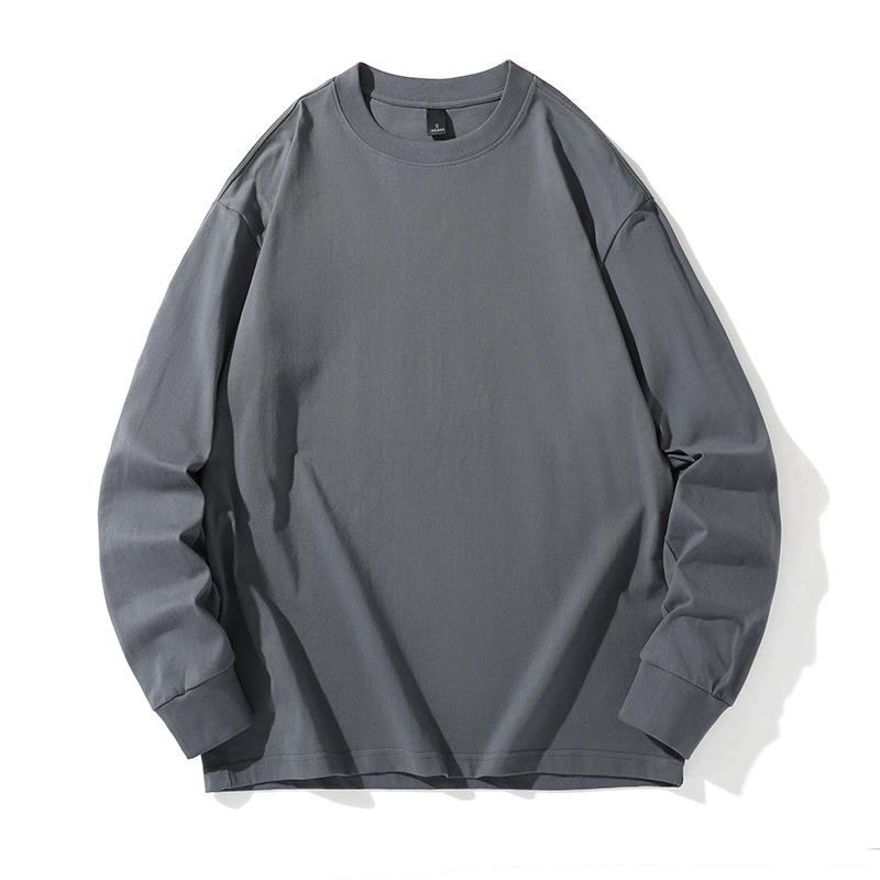 2024 Mens T Shirts Casual Long Sleeve Cotton Tshirts Heavyweight Tees Tanks Classic Loose Fit Tshirts for Men