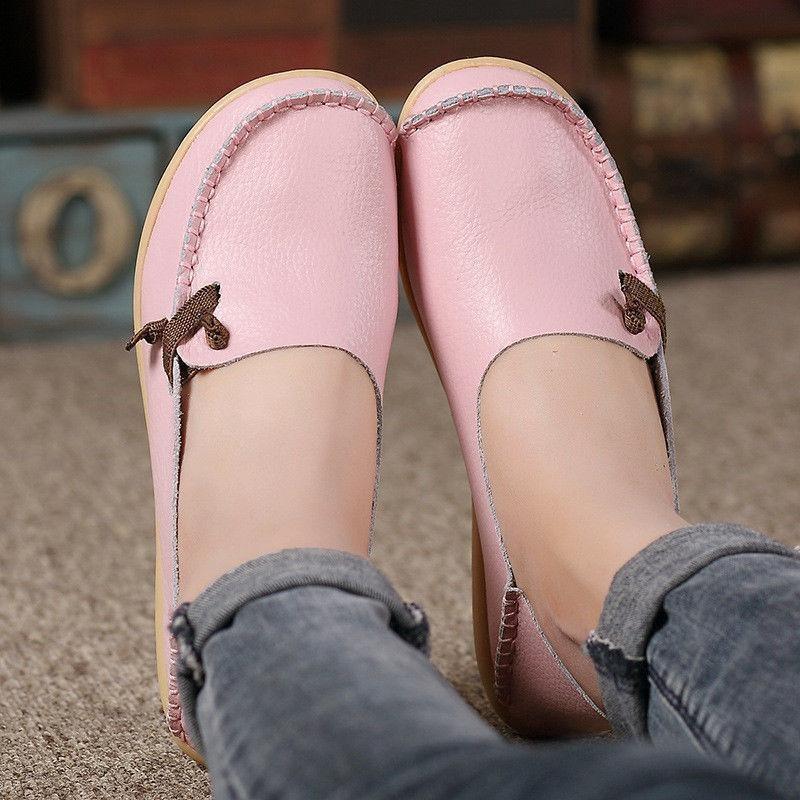 Premium Quality Women's Casual Loafers Driving Peas Moccasin Leather Flats Shoes