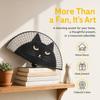 Handheld Size Silk Fan Cat Patterns Handmade Fan Popular Cartoon Fan  Home Decoration