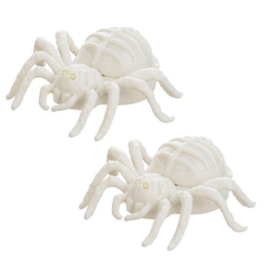 2/3/5Pcs Halloween Glowing Light Two-Color LED Design Spider Shape Night Light Portable Lightweight Halloween Decoration