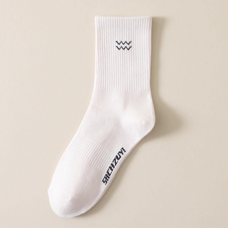 Носки из хлопка с высокой эластичностью «Двенадцать созвездий»: Мужские и женские полукомбинезоны для легких видов спорта, осень и зима.