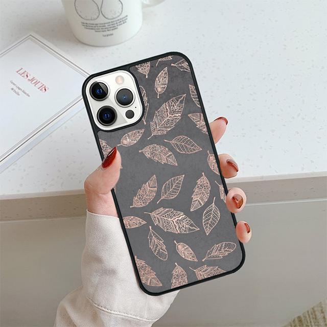 Чехол для телефона 'Перо Золотая Фольга' Для iPhone 17 Air 14 15 16 13 12 Чехол Для Apple 14 15 16 Pro Max Plus Coque