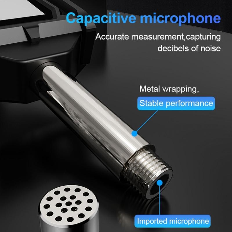 Easy Carry  Decibel Noise Meter 30 to 130dB ranges  with Data Retention Handheld Sonometer Simple for Home & Professional Use