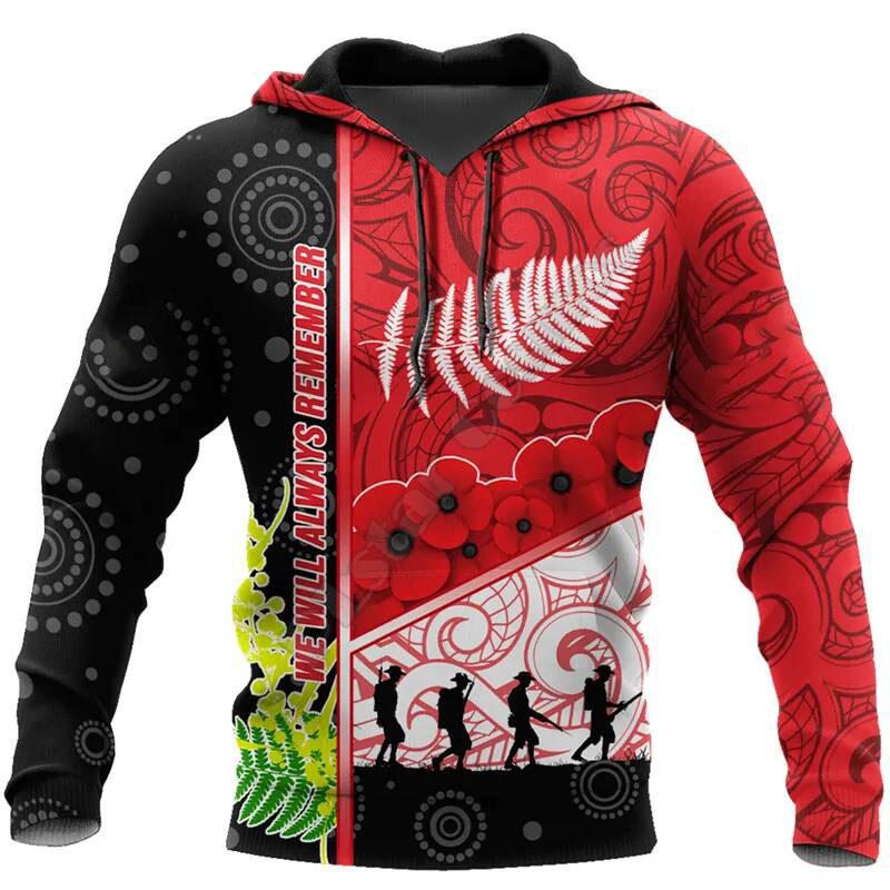 Мужская толстовка с капюшоном PLstar Cosmos 3D Printed Newest Zealand Rugby Tattoo AOTEAROA Unique Unisex Streetwear Harajuku Hooded Tops