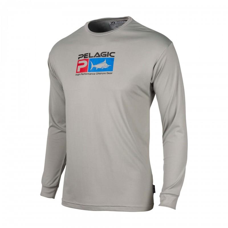 Mens Long Sleeve Fishing T-Shirt UV Protection Breathable Quick Dry Lightweight Outdoor Shirt