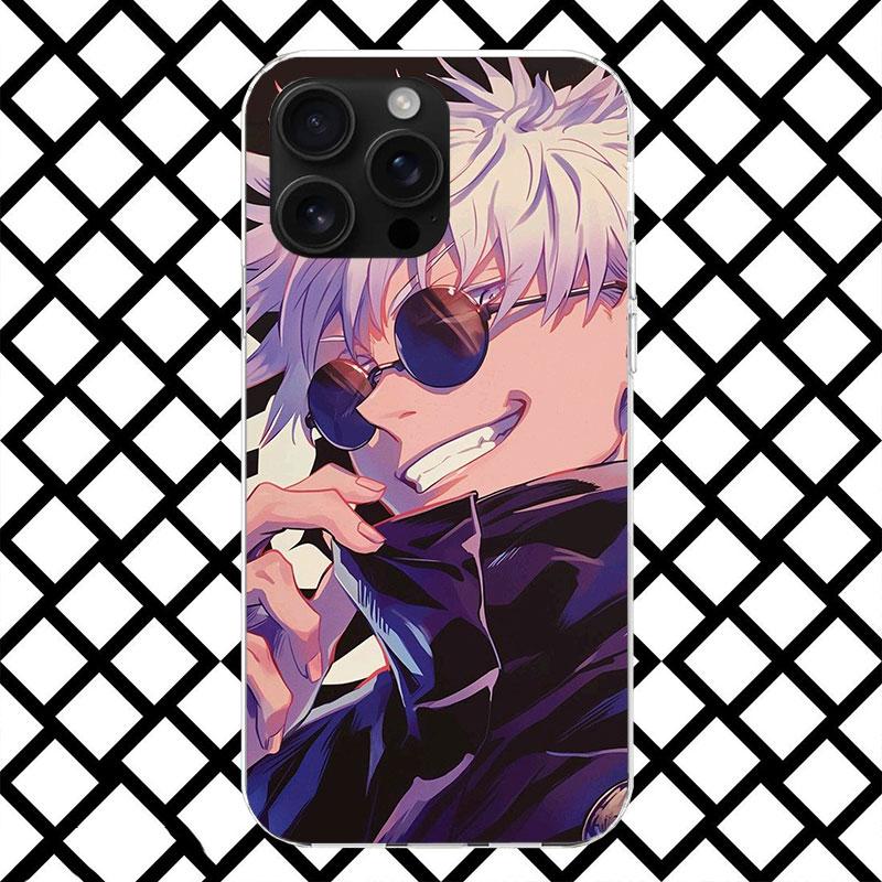 Kaisen J-Jujutsu Годзё Сатору Чехол для телефона для iPhone 17 Air 16 16E 15 14 Plus 13 Mini 12 11 Pro Max 7 8 + SE 2020 Мягкий чехол Funda