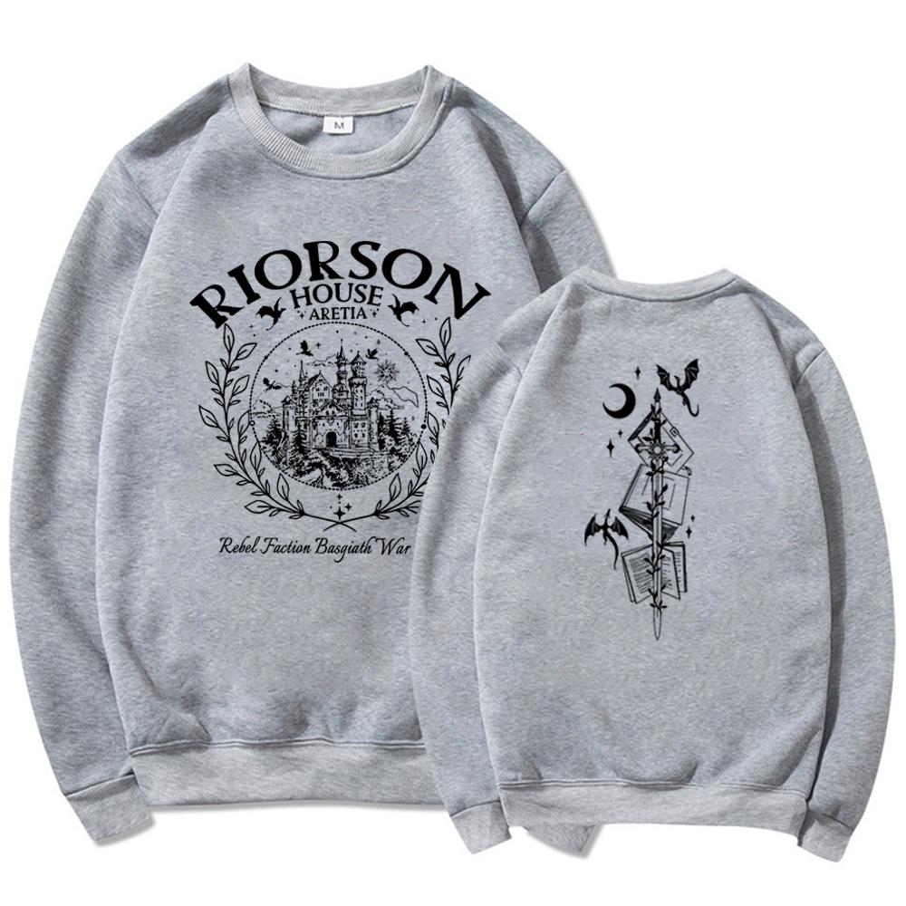 Свитшот Riorson House Fourth Wing Толстовки Basgiath War College Hoodie Мужчины Женщины Длинные рукава Пуловеры Riders Свитера Топ