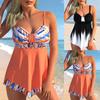 2024 Women's Beach Swimwear Fashion Print Tankini Fashion Sexy Swimwear Swimwear Bikini Set Summer Swimming Two Piece Set