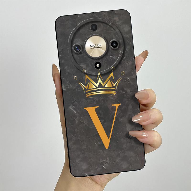 Чехол для Honor X9b Honor X9A Honor Magic 6 Lite Magic 5 Lite Чехол для телефона Королевские Буквы Полностью Матовый Противоударный Мягкий Защитный Чехол