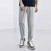 Anta Осенние трикотажные однотонные эластичные талии зауженные спортивные прямые повседневные брюки мужские низы серые 952357302-2