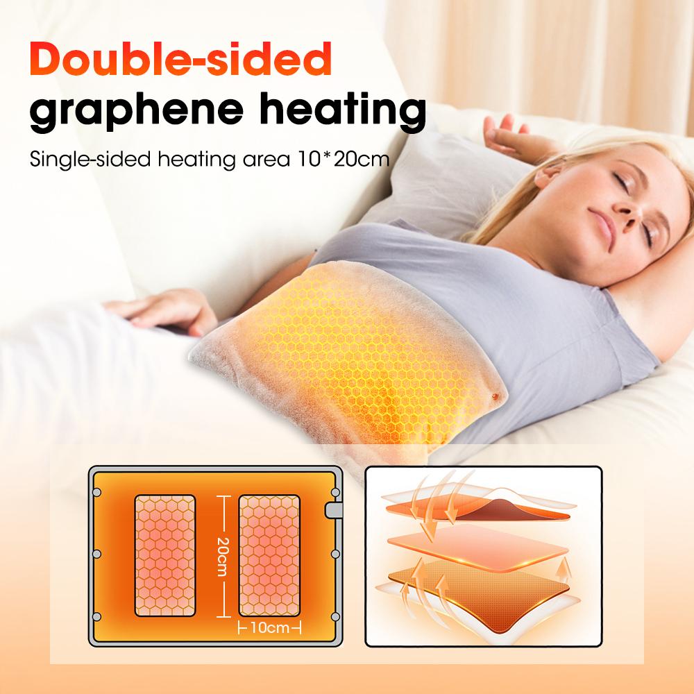 Electric Heated Hand Warmer Cold Protection Winter Warming Pad For Waist Leg Artifact Graphene Hand Heating USB Charging