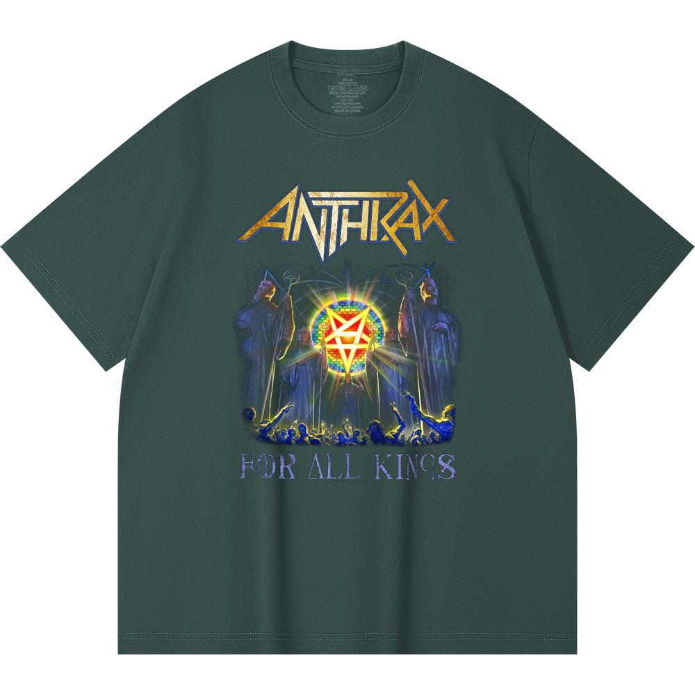 Хлопковая футболка плотностью 230 г/м² 100% Хлопок Heavy Metal Футболка с принтом рок-группы Популярная музыка Унисекс Тяжелая хлопковая футболка