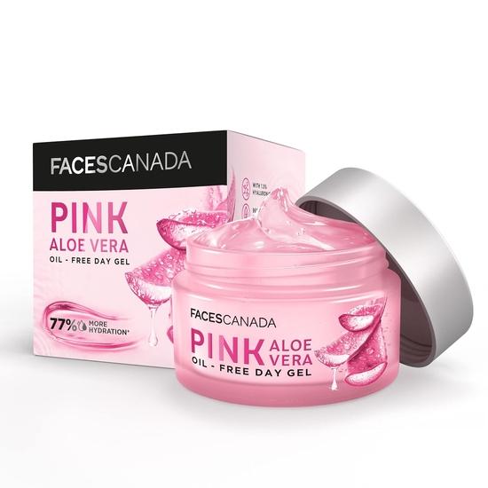 FACESCANADA Розовый гель для умывания с алоэ вера, не содержащий масел, 50 г | 1,5% гиалуроновой кислоты | Интенсивное увлажнение | Легкий, нелипкий | Не содержит спирта и парабенов