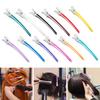 6Pcs Styling Hairclips Non-marking Wide Application Aluminum Candy Particles Detailed Removable Non-slip Spring Hairdressing Color Crocodile Hairclips