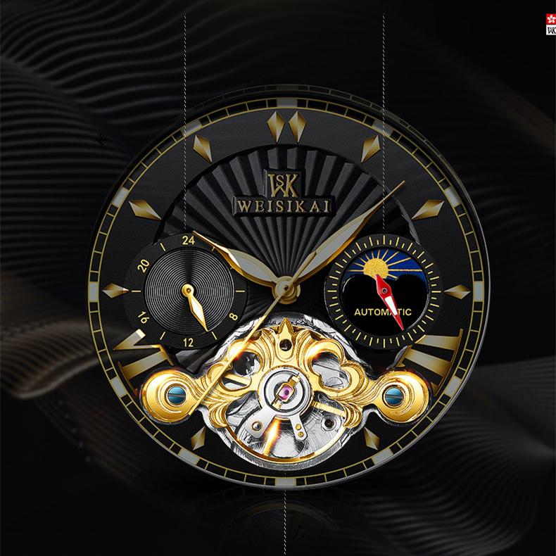 Новые роскошные мужские часы высшего бренда с коробкой, автоматические водонепроницаемые мужские механические часы