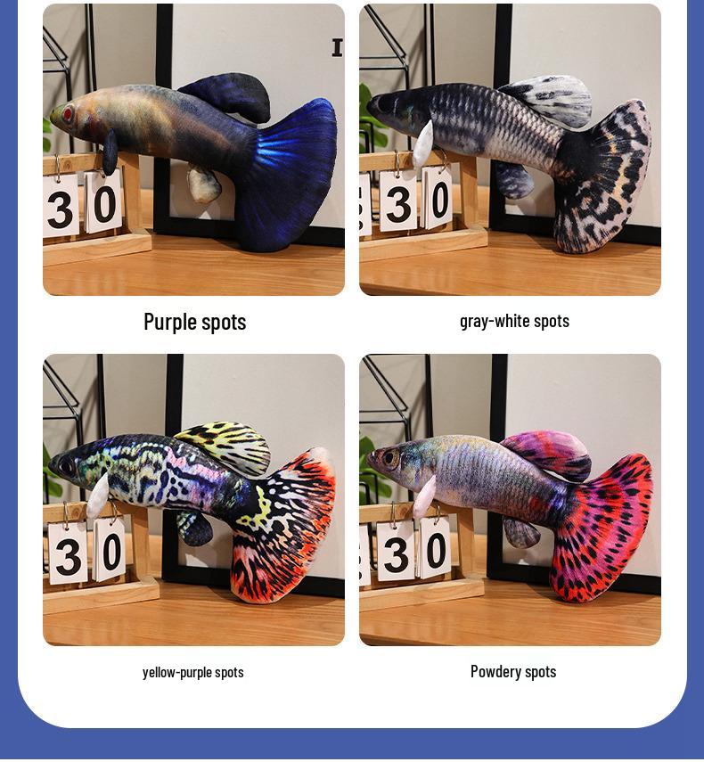 Плюшевая игрушка «Цветная гуппи» - Игрушка-подушка, имитирующая тропическую рыбу