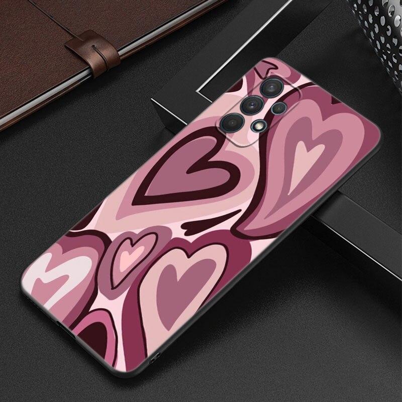 Чехол с узором в виде фиолетового сердца и вихря для Samsung Galaxy A12 A22 A31 A32 A50 A51 A70 A71 A72 A11 A21S A02S A10S A20S A30S A52 S 5G