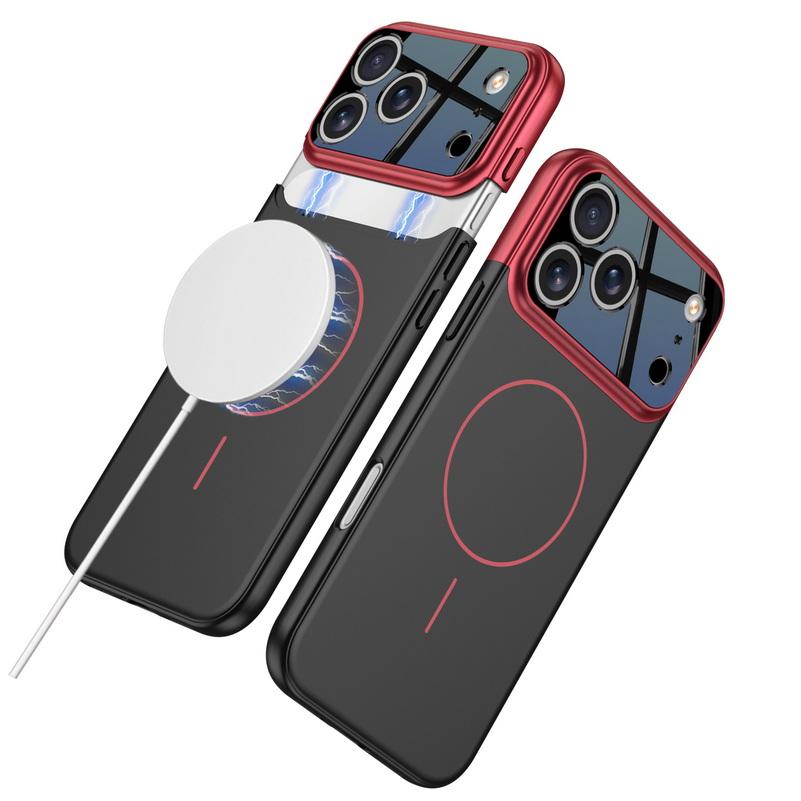 Contrast Color Magnetic Connection Fine Magnetic Circle Case For iPhone 17 Pro Max 17 Pro 17 Air Hard Camera Protection Cover