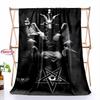6 Size Warm and Cozy Flannel Blanket, Pentacle Symbol Goat Head Blanket, Sofa Bedroom Office Leisure Nap Cover Blanket,Nice Gift