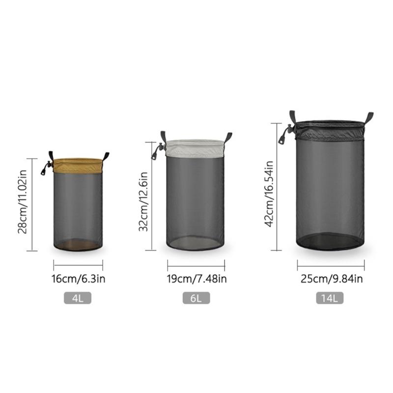 3 шт. Наружные сетчатые компрессионные мешки Легкие сетчатые сумки Сетчатая сумка на шнурке Мешок для хранения вещей Сетчатый мешок для вещей Мешки