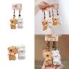 Keychain Soft Plush Duo With Cute Animal Rabbit Bear For Daily Use And Gift