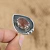 Natural Sunstone Gemstone 925 Sterling Silver Promise Adjustable Ring For Girls