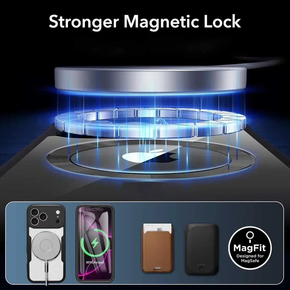 360 Полный Защитный Чехол-Книжка с Магнитом для IPhone Air 17 16 15 14 13 12 Pro Max 11 Прозрачный Ударопрочный Чехол с Поддержкой Беспроводной Зарядки Funda