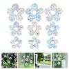9 Pcs Small Flower Window Pattern Stickers Decorative Decal Flowers Anti-collision Pvc Decals