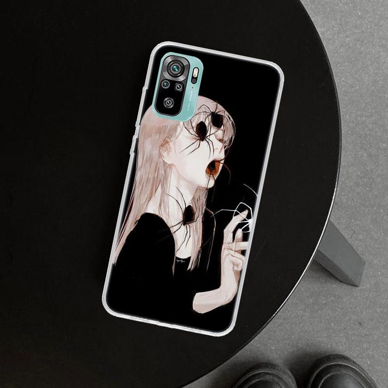 Чехол для телефона в стиле японского хоррор-манга для Xiaomi Redmi Note 15 14 13 12 11 Pro Plus 14S 12S 11S 11T 11E 10S 10 Индивидуальный