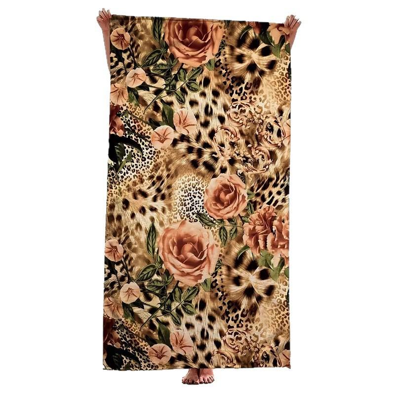 Popular Summer Beach Towel Microfiber Absorbent Beach Towel Seaside Outdoor Vacation Sports Towel
