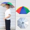 Umbrella Hat with Elastic Headband Waterproof Head Umbrella Hat Portable Hands-Free Folding Cap Fishing Hiking Sunshade Hat for Adult Kids Women Men