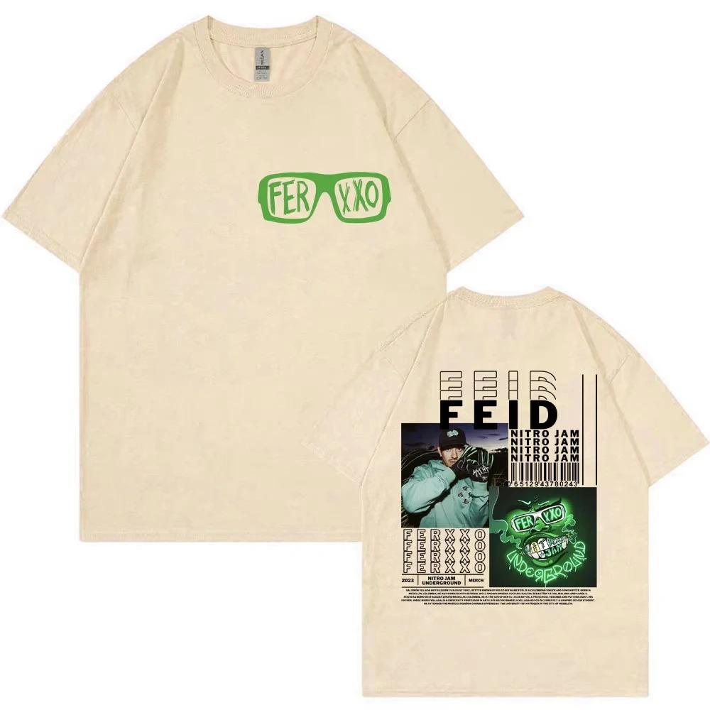 Rapper Feid Ferxxo Music Album TShirt Unisex Hip Hop Fashion Retro Harajuku Gothic Oversized Women And Unisex TShirt