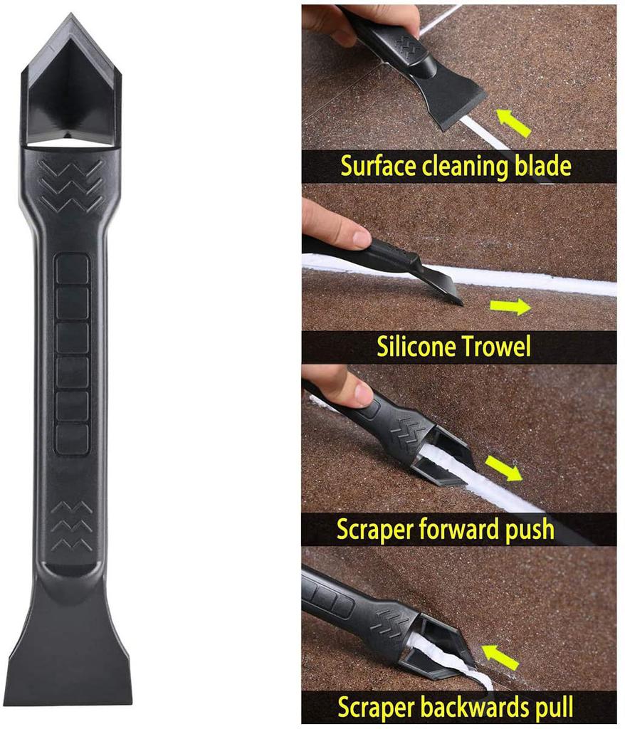 5Pc Caulking Nozzle Applicator Finishing Tool Spatula Plastic Glue Shovel Tile Brick Joints Floor Silicone Remover Hand Tool Set