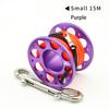 15M/30M Катушка для дайвинга из алюминиевого сплава Finger Reel с двойным крючком из нержавеющей стали Оборудование для пещерного дайвинга