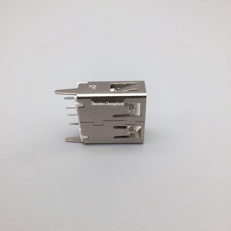 Вертикальный USB 2.0 Type A Female Порт, Разъем 13,7 мм, Прямые Контакты 180°, Плоское Гнездо
