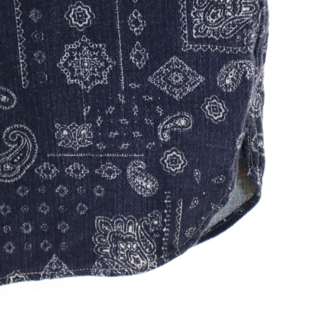 SUGAR CANE Сделано в Японии Toyo Enterprise SC25565 Рубашка с длинным рукавом с узором пейсли Мужская Б/У