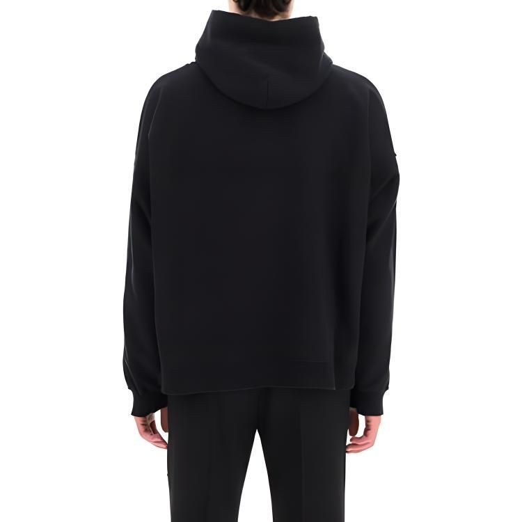Balenciaga Script Logo Oversized Popover Hoodie 'Black White' Men's 674986TMVB51070