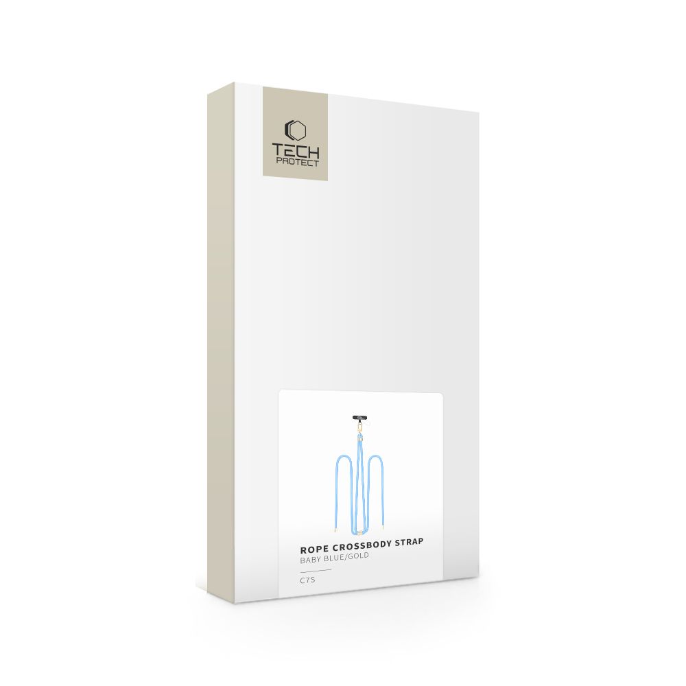 Tech-Protect C7S Rope Crossbody Strap Baby Blue/Gold