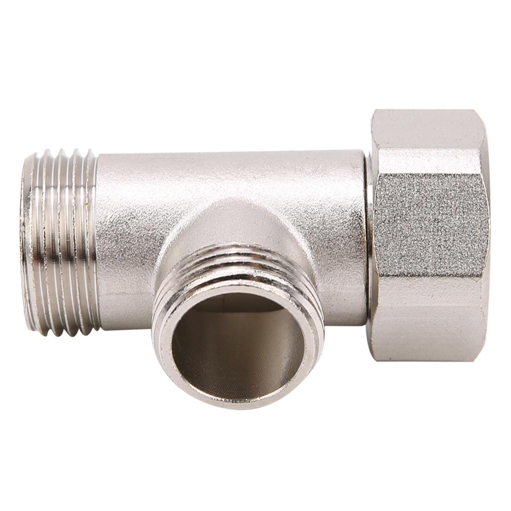 7/8 Brass T Adapter Shower Head Three Connector Valve For Toilet Shower Head Diverter Valve