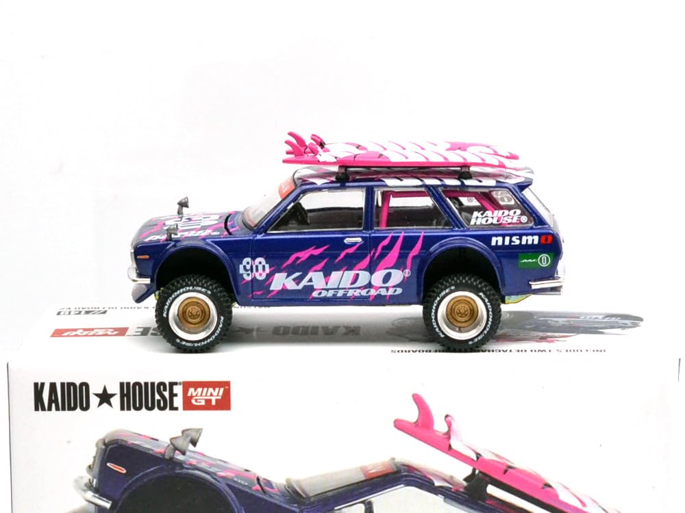 MINI GT Масштаб 1:64 KAIDO HOUSE - DATSUN 510 WAGON 4X4 KAIDO OFFROAD V2 - ФИОЛЕТОВЫЙ KHMG149