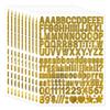 Наклейка с английскими буквами 0,5 дюйма, золото и серебро, для ручного учета, Gu-карты, маленьких предметов, декоративная, маленького размера, буквенно-цифровая наклейка