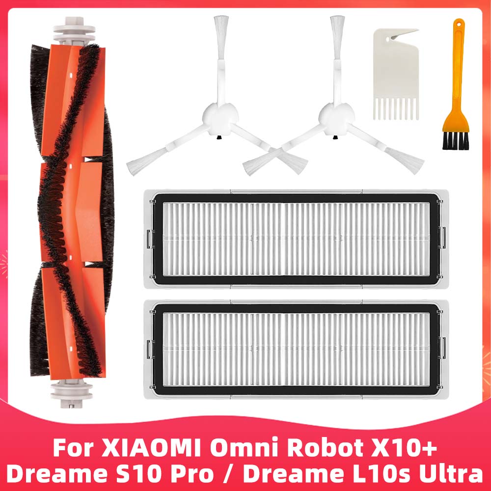 Подходит для ( Xiaomi Mijia Omni Robot X10+ / Dreame S10 Pro / Dreame L10s Ultra SE ) Щетка Фильтр Швабра Пылесборник Аксессуар