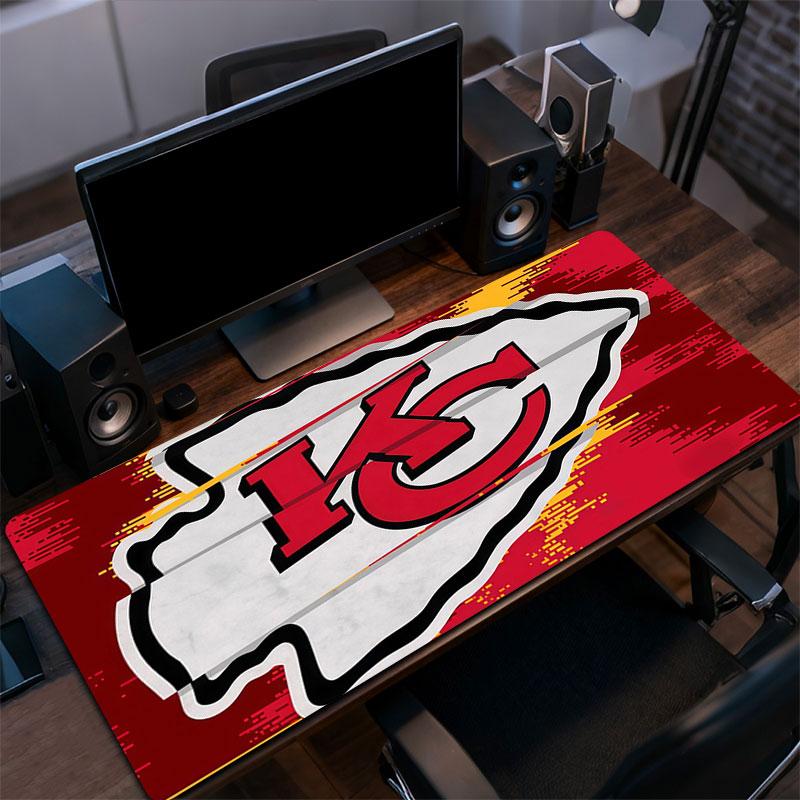 Chiefs Mouse Pad, Large Gaming Desk Mat, Non-slip XXL Mousepad for Laptop & Tablet, Mini PC Playmat with Stitched Edges